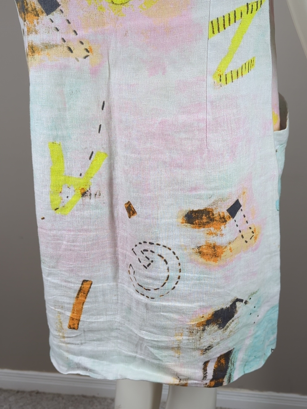 CHARLIE B Linen Dress with Pastel Accents - Picture 2 of 9